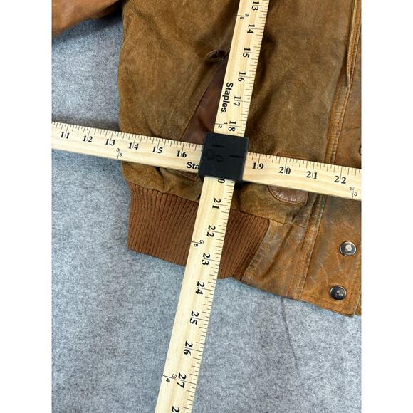 Vintage 80s East West Chore Waxed Jacket Womens Small Brown Patchwork Outdoor - Picture 2 of 6